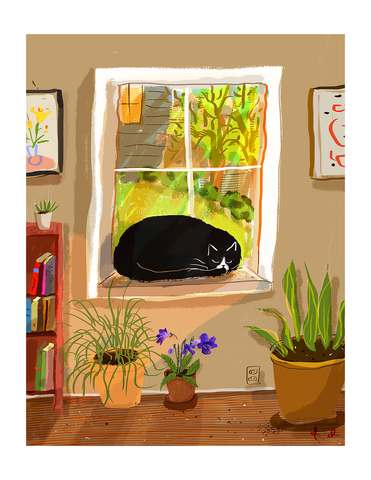 Window Cat Print
