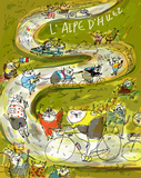 L'Alpe D'Huez Print - Tour de France Art