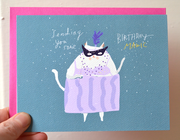 Birthday Magic - Cat Card