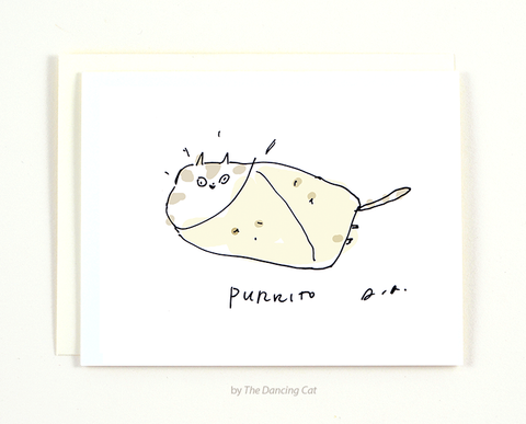 Purrito Cat Card
