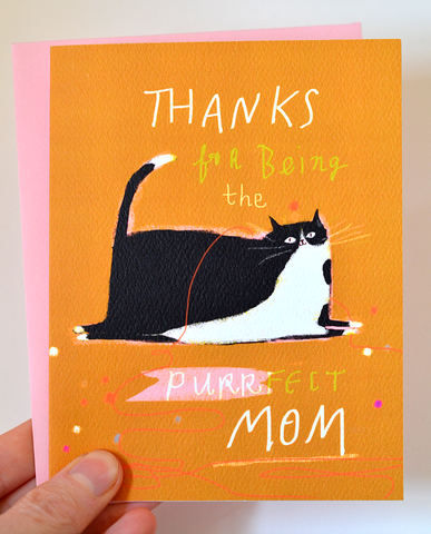 Thanks for Being the Purrfect Mom - Cat Card