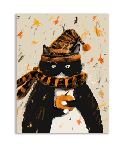 Baby Pumpkin Cat Card