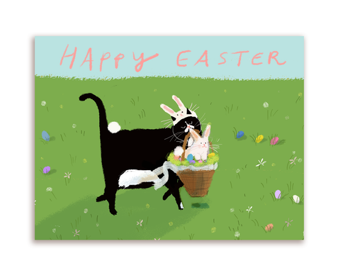 Easter Egg Hunt - Cat Card