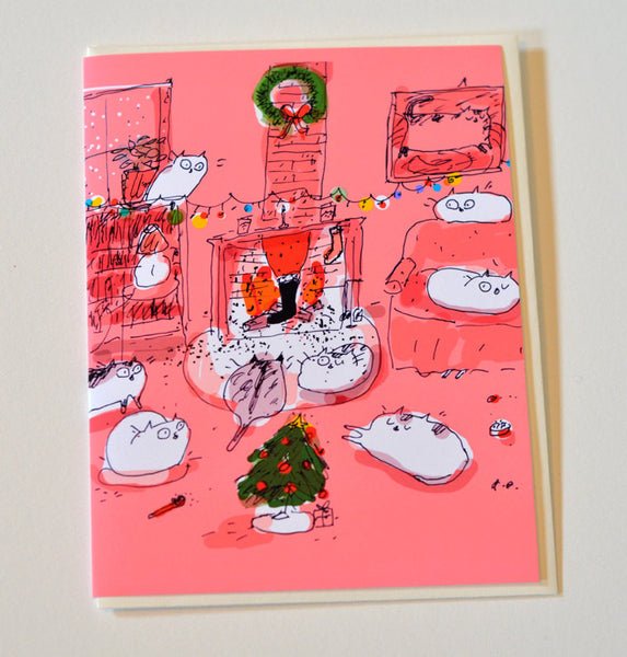 Visit from St. Nick- Christmas Cat Card
