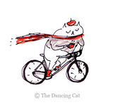 Cycling Cat Tattoo- Temporary Tattoo