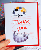 Thank You Card - String Cats