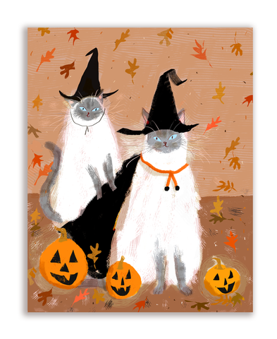 Fall Friends- Halloween Cat Card