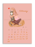 2027 Dancing Cat Calendar - Single Sheet - Pre Order
