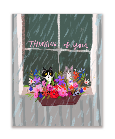 Thinking of You - Window Kitties