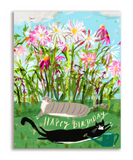 Happy Birthday Card - Garden Babies