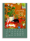 2027 Dancing Cat Calendar - Single Sheet - Pre Order