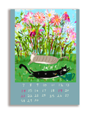 2026 Dancing Cat Calendar - Single Sheet