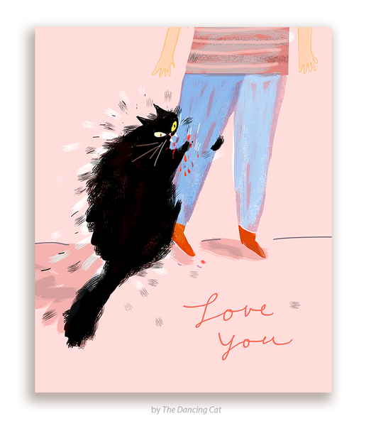 Love Bites- Cat Card