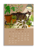 2026 Dancing Cat Calendar - Single Sheet