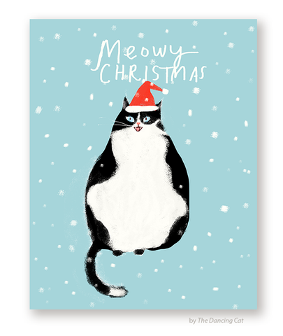 Meowy Christmas Cat Card