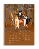 2026 Dancing Cat Calendar - Single Sheet