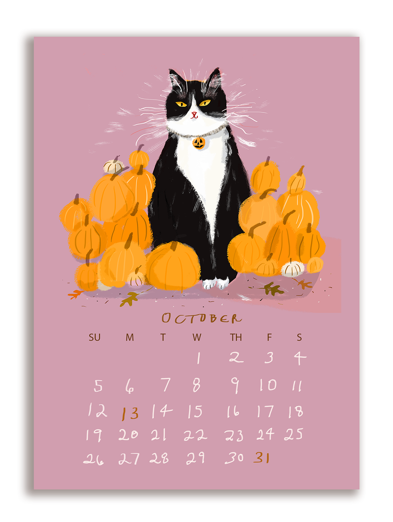 2025 Dancing Cat Calendar - Single Sheet | The Dancing Cat 2025-dancing-cat-calendar-single-sheet-the-dancing-cat