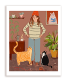 Morning Vibes - Fine Art Print - Cat Lady