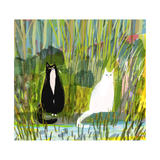 By the Kitty Pond - Cat Print