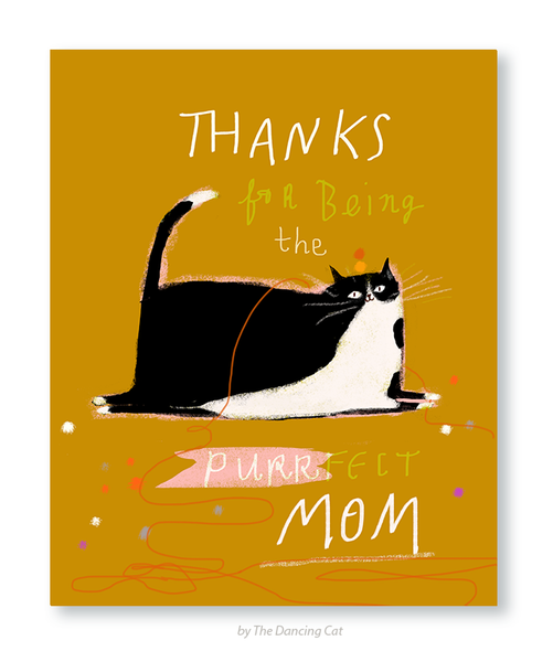 Thanks for Being the Purrfect Mom - Cat Card