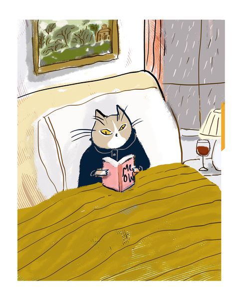 Weekend Plans - Cat Print