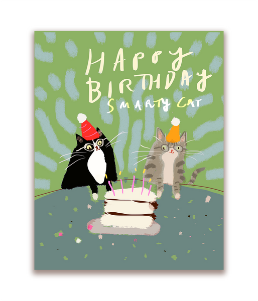 Happy Birthday Smarty Cat Card