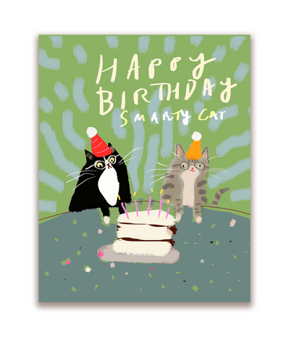 Happy Birthday Smarty Cat Card