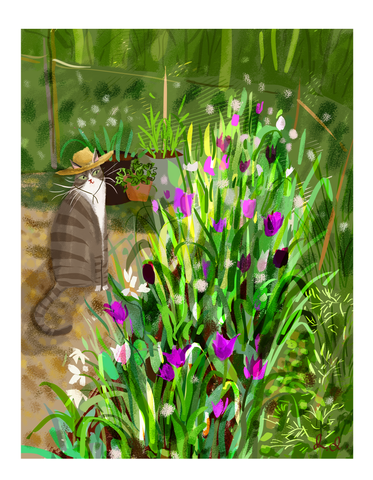 Garden Beauty - Cat Print
