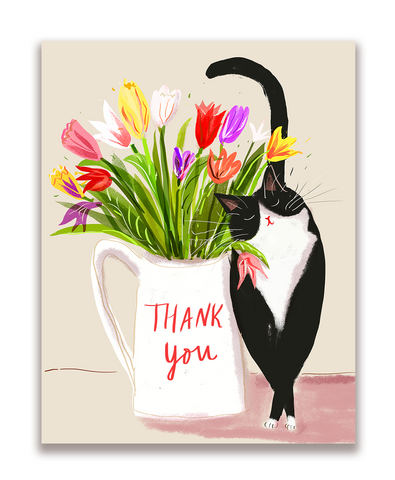 Thank You Tulip Cat Card