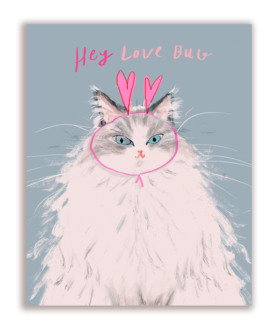 Hey Love Bug - Valentine's Day Cat Card