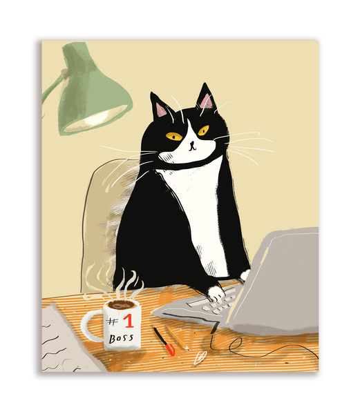 Boss Baby Cat Card