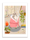 Zen Kitty Cat Print