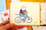 Studio Cat Card 4 - The Bike Rider - Studio Break