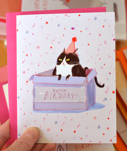 Birthday Box- Birthday Cat Card