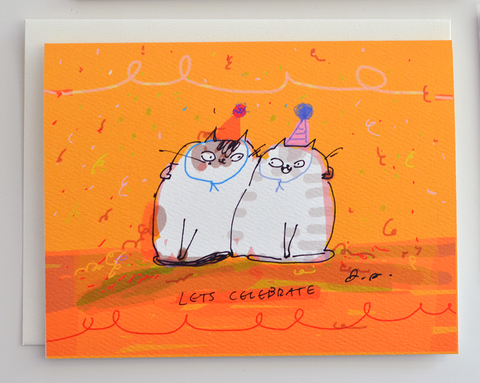 Lets Celebrate - Birthday Cat Card