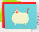 Fat Cat Birthday Card