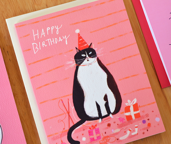 Birthday Tux Cat Card