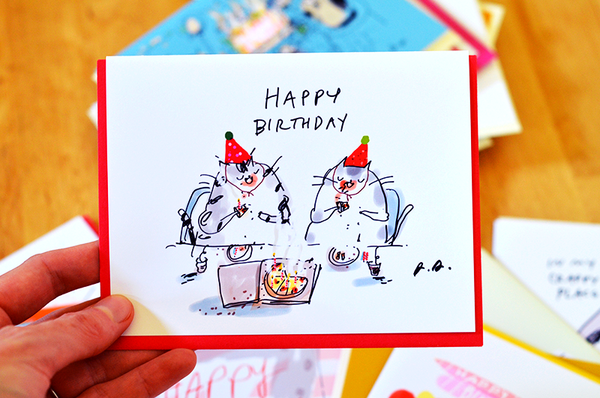 Pizza Cats Birthday Card