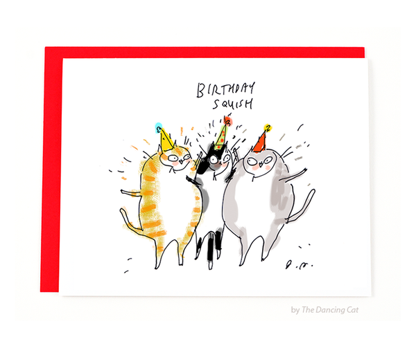 Birthday Squish- Cat Card