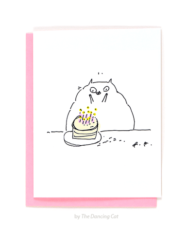 Wee Hands - Cat Birthday Card