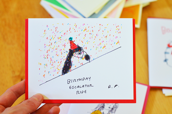 Birthday Escalator Ride - Funny Birthday Cat Card