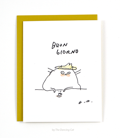 Buon Giorno- Cat Card