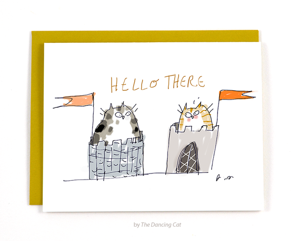 Castle Cats Card - Hello There
