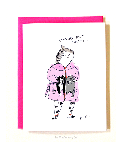 Worlds Best Cat Mom Card