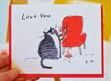 Love You Card - Chair Rip
