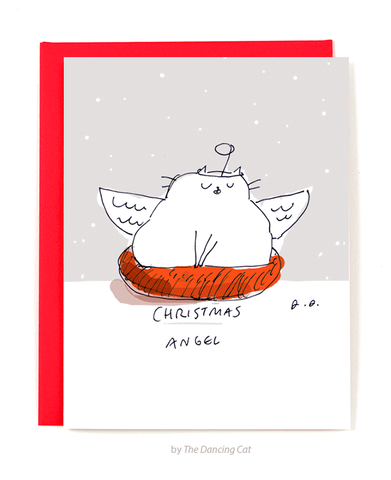 Christmas Angel- Cat Christmas Card