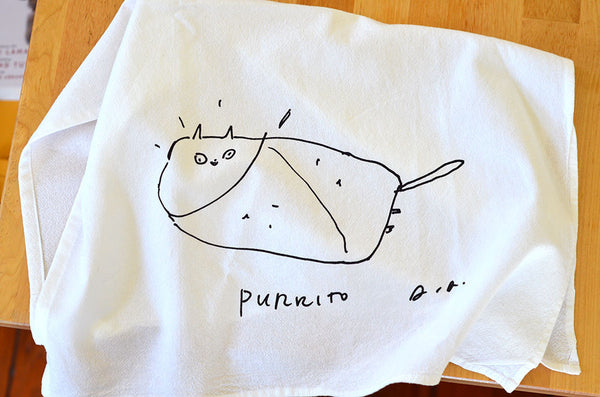 Purrito Dishtowel- Cat Teatowel