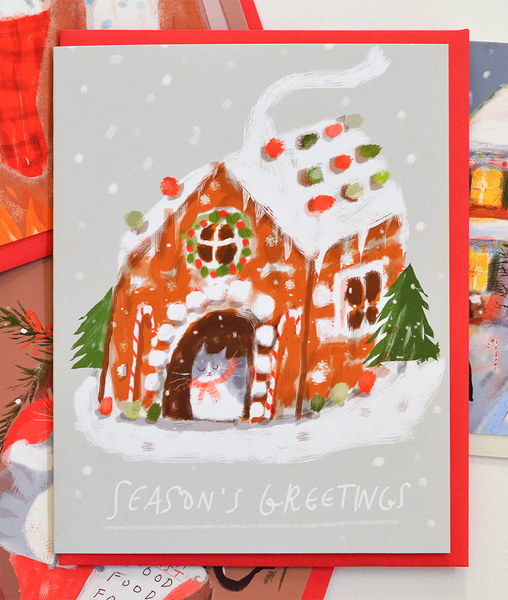 Gingerbread Cat House - Season's Greetings