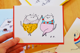Jazz Pants - Cat Card