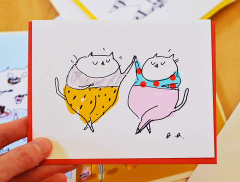 Jazz Pants - Cat Card